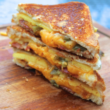 Peach, Jalapeño and Bacon Grilled Cheese Sandwich