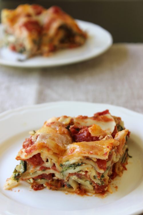 tomato and spinach lasagna