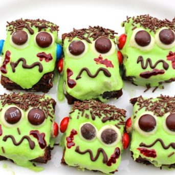 Frankenstein Brownies for Halloween