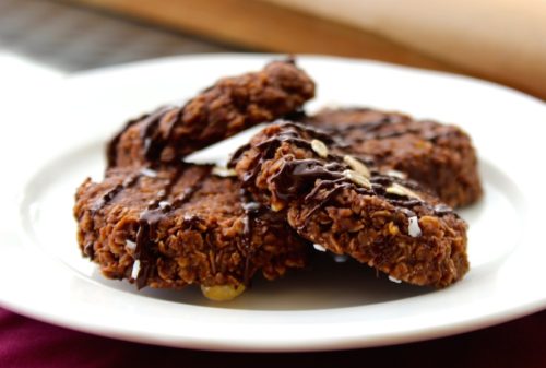 A no-bake chocolate cookie with all things delicious in under 10 minutes. Simple and delicious- that's how it's meant to be. #cookies #nobake #glutenfree