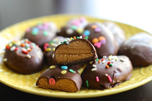 homemade chocolate peanut butter eggs for Easter!