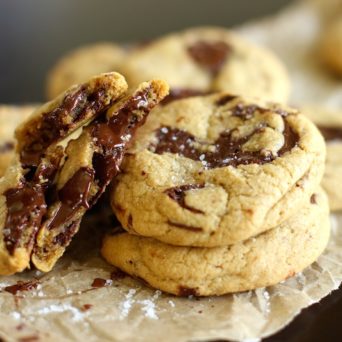 Soft, Chewy Salted Chocolate Chip Cookies