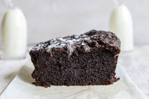 Dense chocolate loaf cake recipe- simple to make, complex in taste.