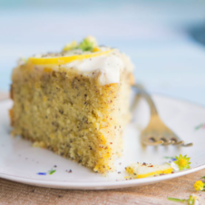 Poppy Seed Lemon Cake with Cream Cheese Frosting