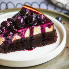 Blueberry Brownie Cheesecake recipe