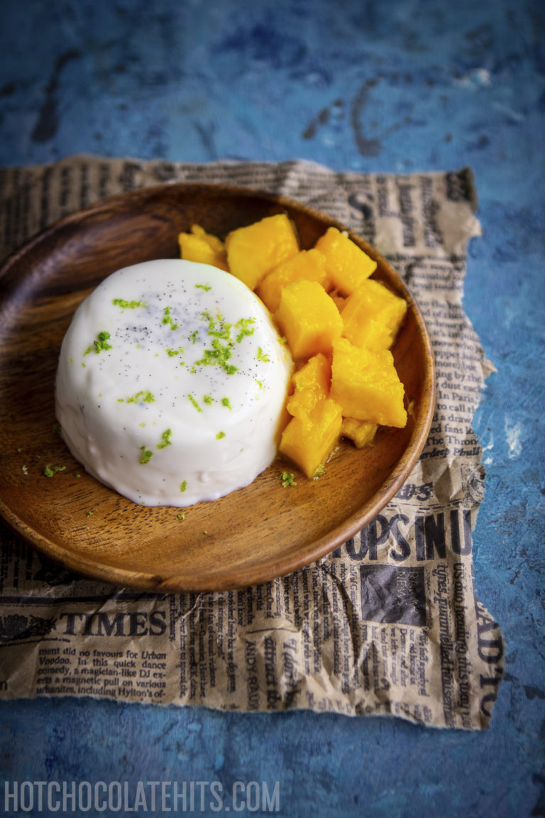 Coconut Panna Cotta with Lime and Mango (Vegan-friendly!) - Hot ...