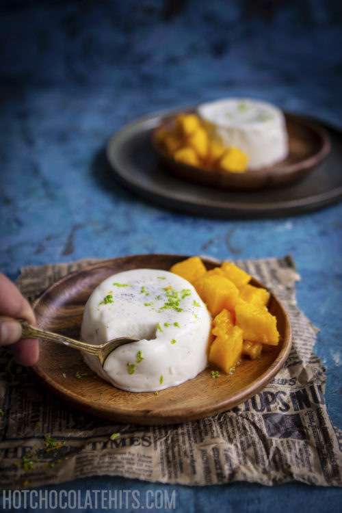 Coconut Panna Cotta with Lime and Mango (Vegan-friendly!) - Hot ...