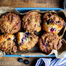 bakery-style blueberry muffins