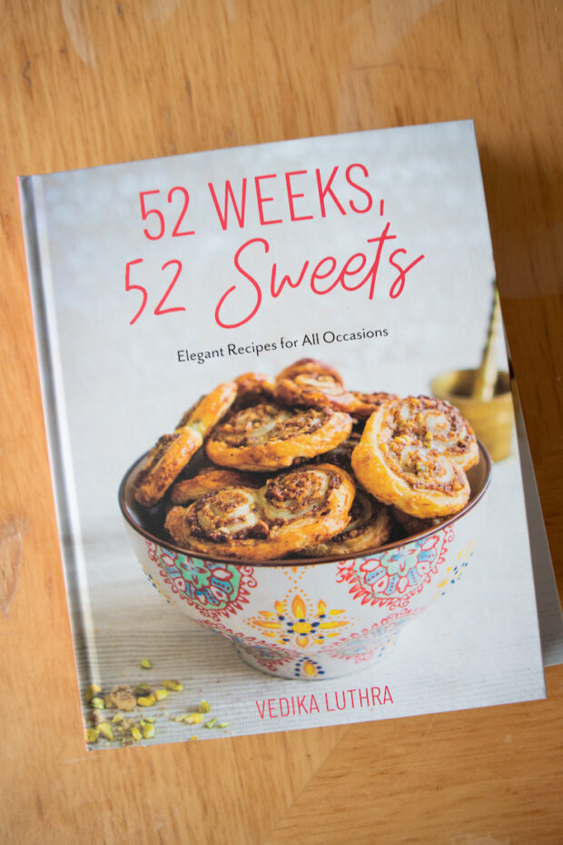 A picture of the book, 52 Weeks, 52 Sweets