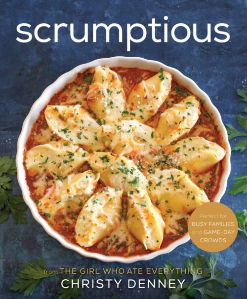 The cover of the cookbook 'Scrumptious'